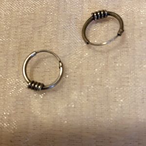 New Greek design sterling silver hoop earrings.